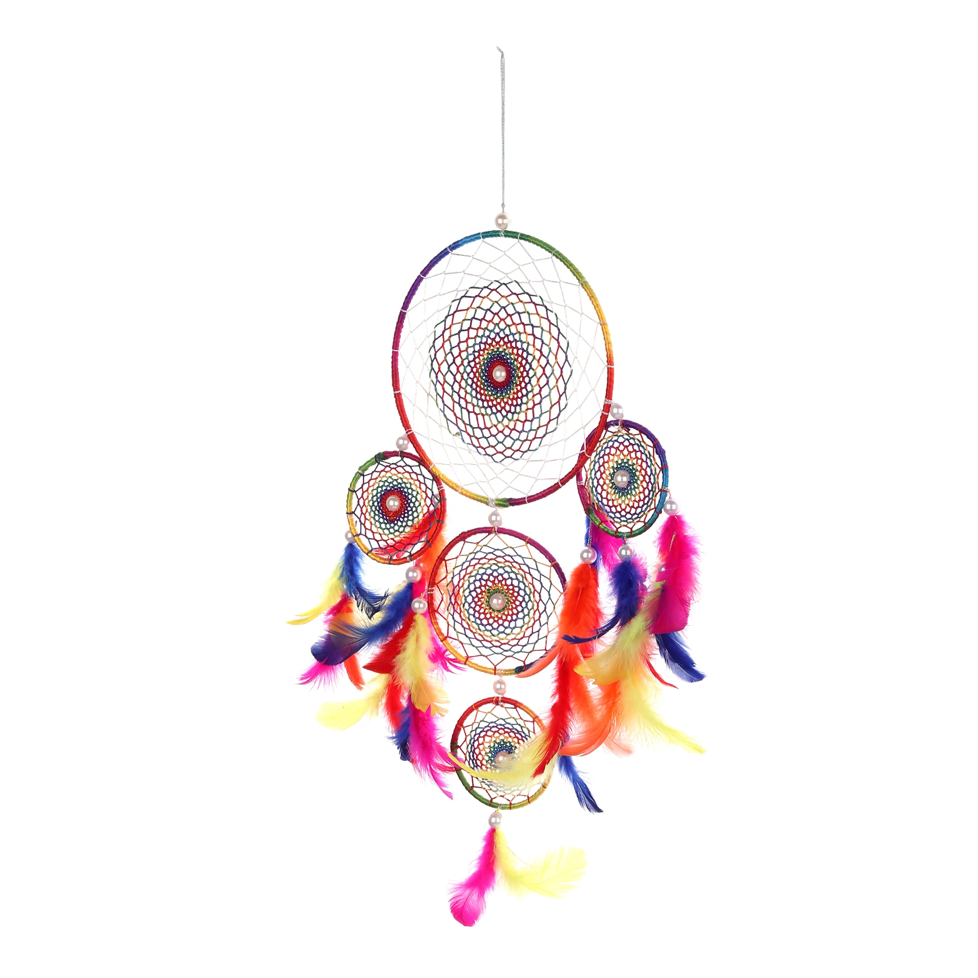 Handcrafted Magical Charm Colorful Feather Dream Catcher Wall Hanging Handmade Dream Catcher for Home Decoration Wholesale Price