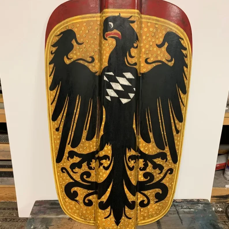 Authentic 15th Century German Pa vise shield .