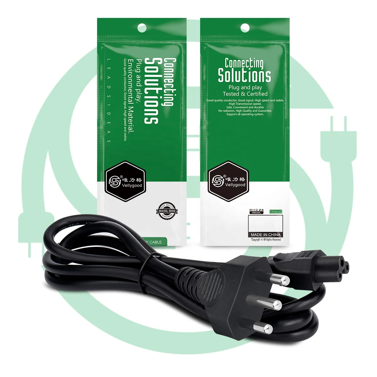 Factory hot sell Italy 250v 10A Power Cords 16 Gauge 3 pin Grill AC Cable Plug to IEC C13 Power Cord