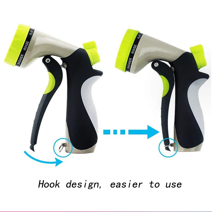 Factory Upgraded High Pressure Garden Gun Hose Nozzle Sprayer for Garden Hose