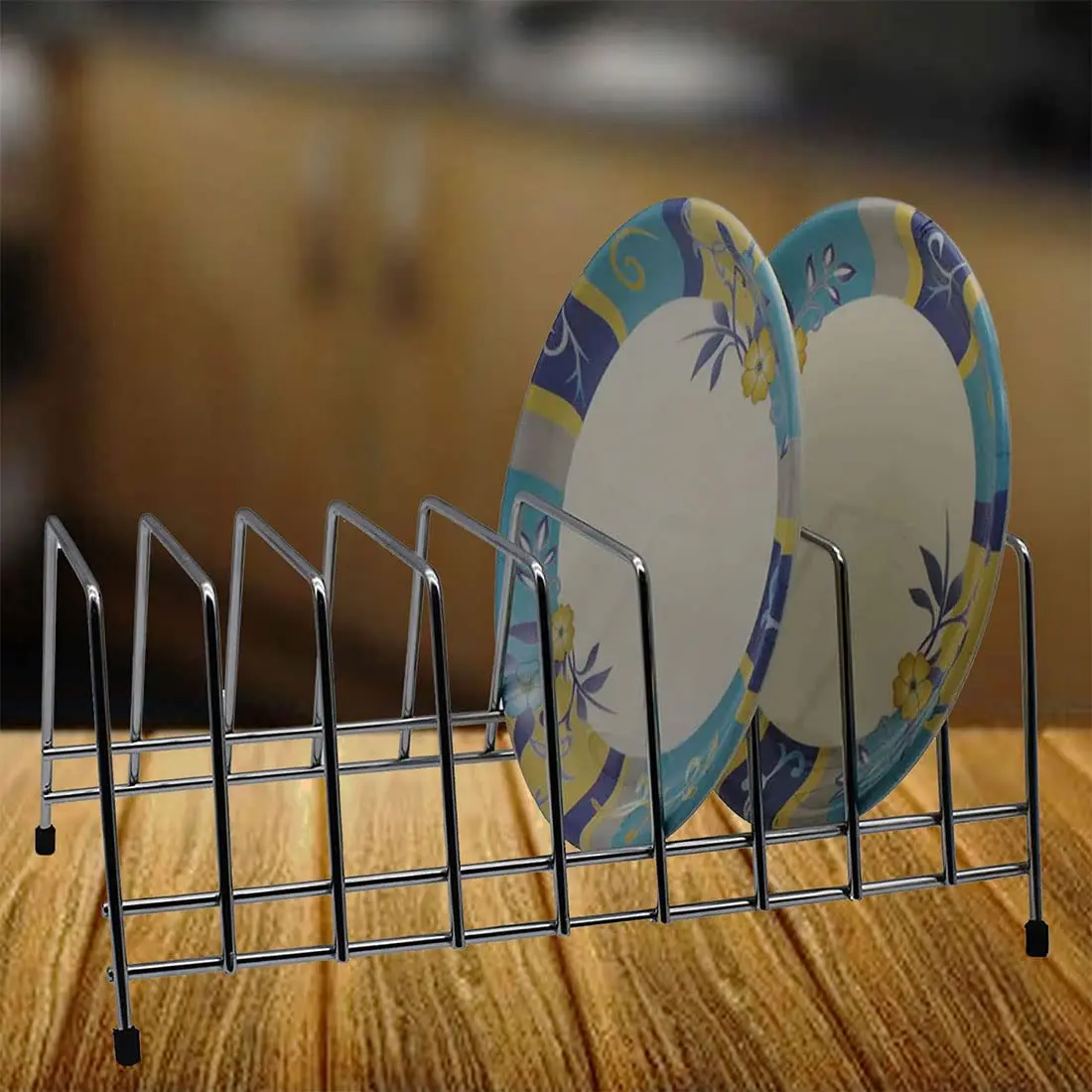 Premium Quality New Plate Rack for Kitchen Cabinets Plate Stand  Plate Rack Thali stand for Kitchen Stainless  Chrome