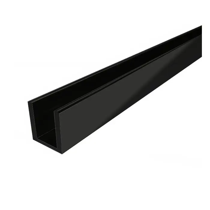 Low Aluminum Profile Shower Glass Glazing Channel for Shower Screen and  Panel Glass U Type Glass Seal Shower Door Threshold