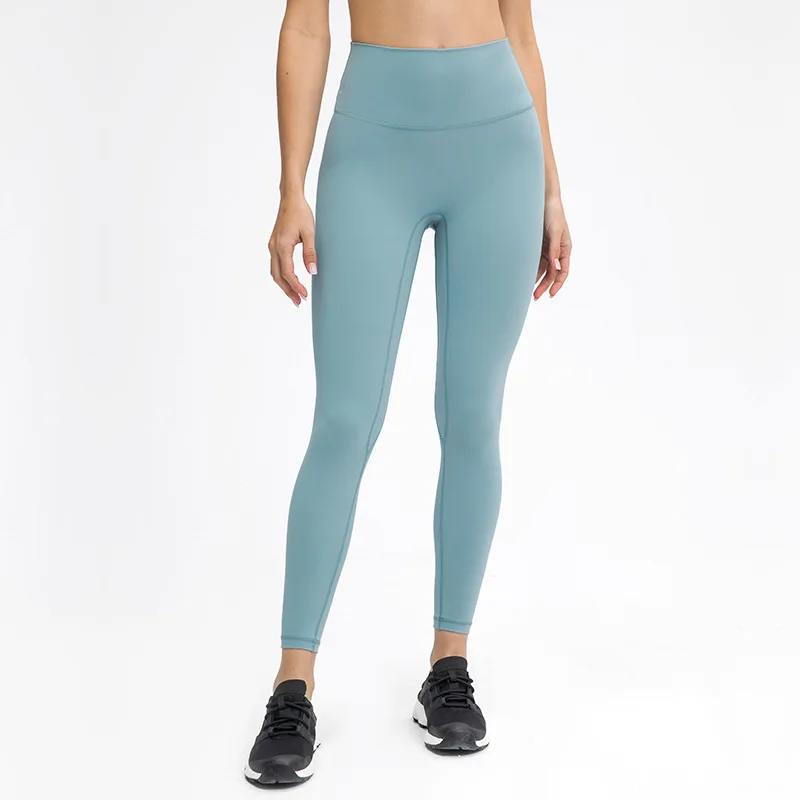 Women Soft Naked Training Workout Leggings High Waist Leggings Breathable Gym Fitness Tights