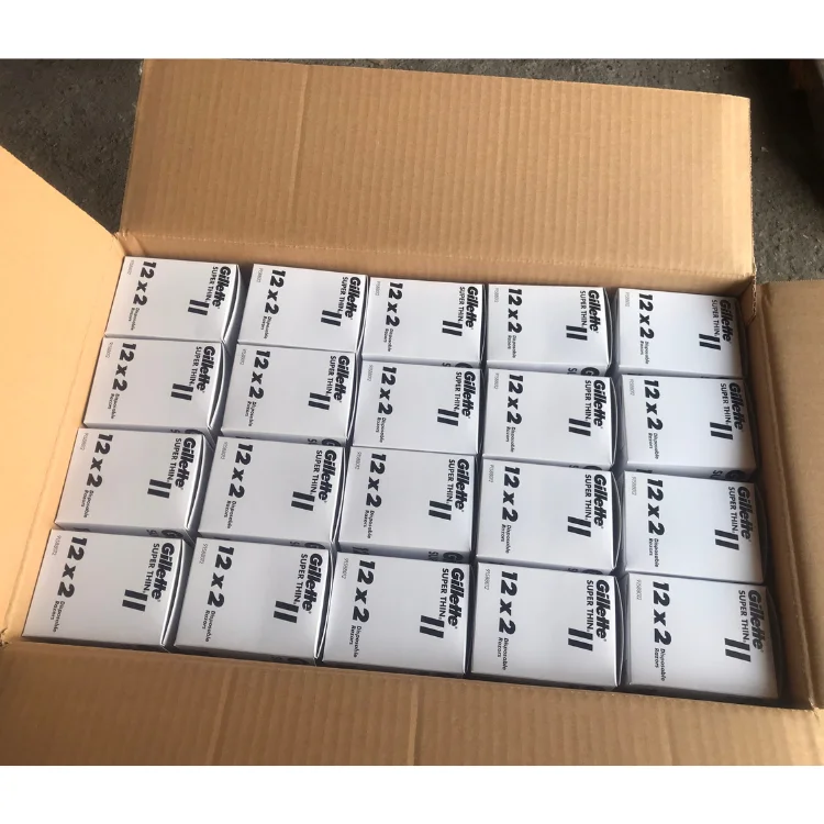 Wholesale Gilleette Super Thin Platinum Razor - 6 pcs/pack, 24 pack/case High quality a more comfortable shave