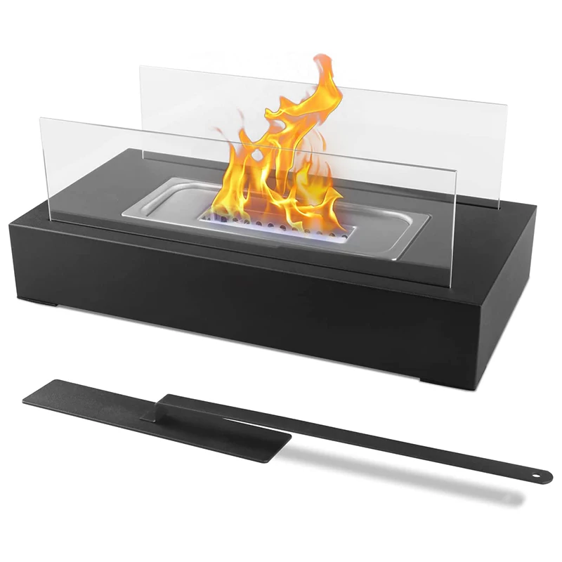 Portable Fireplace Indoor Outdoor, Tabletop Fire Pit with Flame  Party Gathering Dinner Camping Supplies