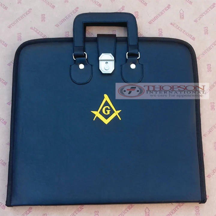 Masonic Regalia Master Mason MM/WM фартук с желтым золотистым вышитым квадратом и comps