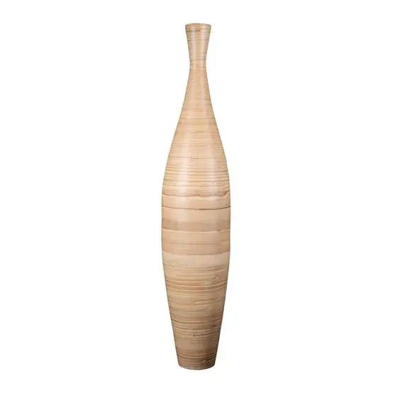 Tall Classic Bamboo Floor Vase Elegant Look for Any Dining Room Living Room Or Office as a Decorative Natural Bamboo