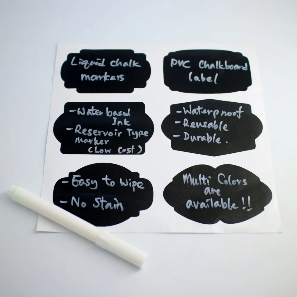 Eco-friendly rainbow color liquid chalk mark chalkboard paint