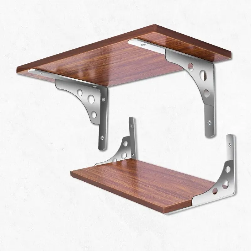 Wooden Floating Shelves Triangular Wood Wall Mounted Shelf With Bracket Simple Hanging Wall Storage Shelf For Home Decor