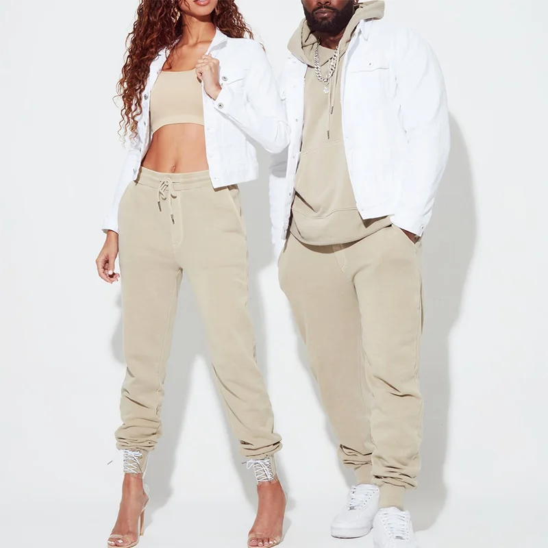 Wholesale Custom Cotton Sweat Suits Matching Tracksuit 2 Piece Set Unisex Sweat suits For Men and Women