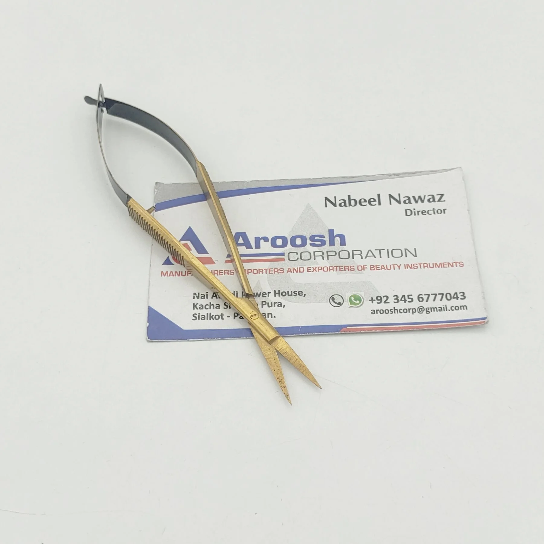 Black Color Straight Spring Scissors Manicure Trimming Eyebrow Scissors