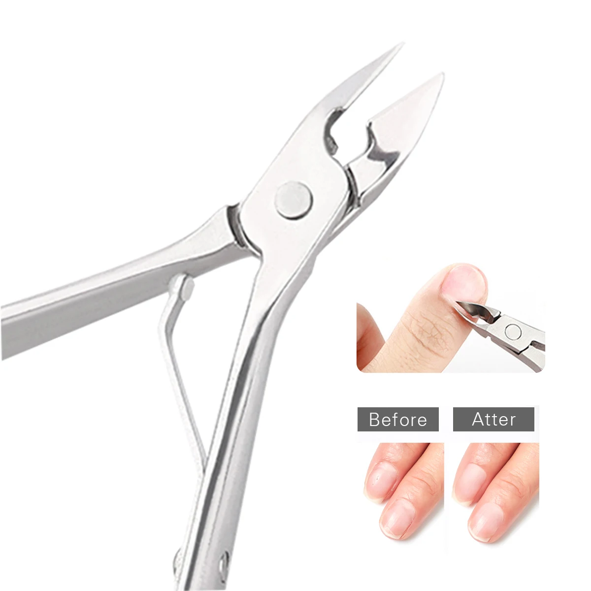 Wholesale Nail Art Manicure Tool Silver Stainless Steel Professional Remover Cuticle Nail Nipper Dead Skin Tools