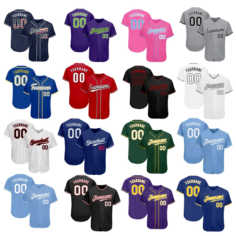 High Quality Baseball Jersey Uniform Blank Custom Kids Wholesale Baseball T Shirts