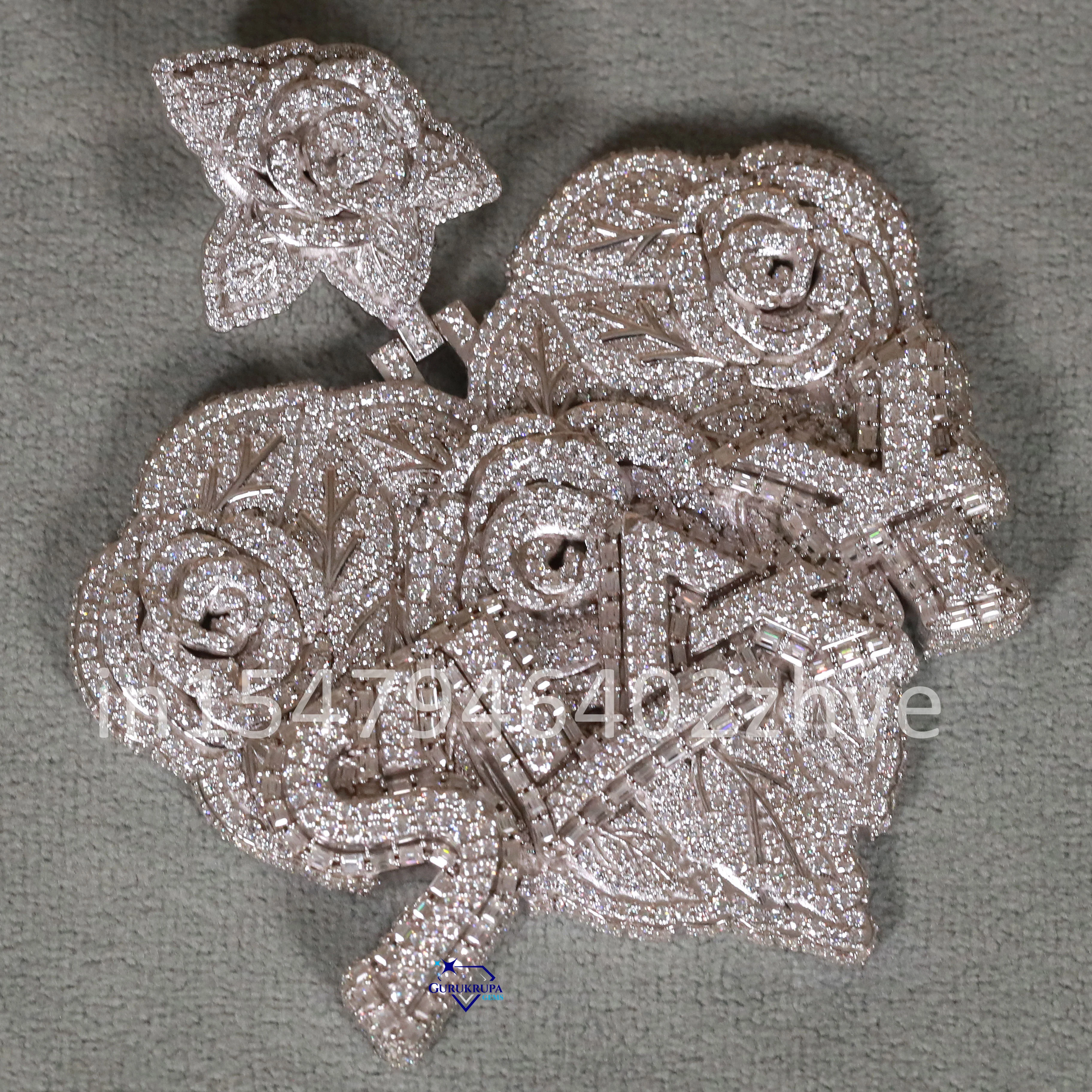 Latest 14kt White Gold Lab Grown Diamond Pendants for Men Enhanced VVS Clarity Stylish Hip-Hop Jewelry Made from Sterling Silver