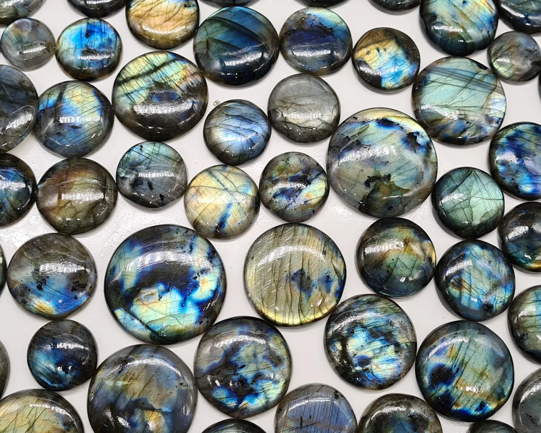 Round Labradorite Cabochon Gemstones Labradorite Gemstone Cabochon in Only Round Shapes