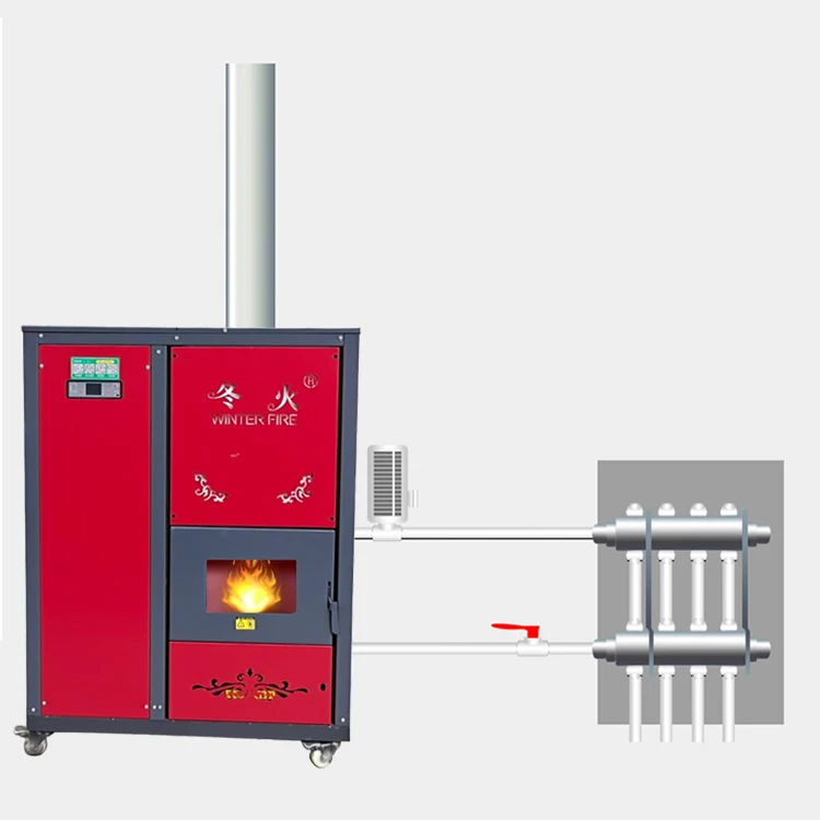 51KW for workshop greenhouse farm pellet stove fireplace indoor wood pellet fireplace   Applicable to 500 square meters