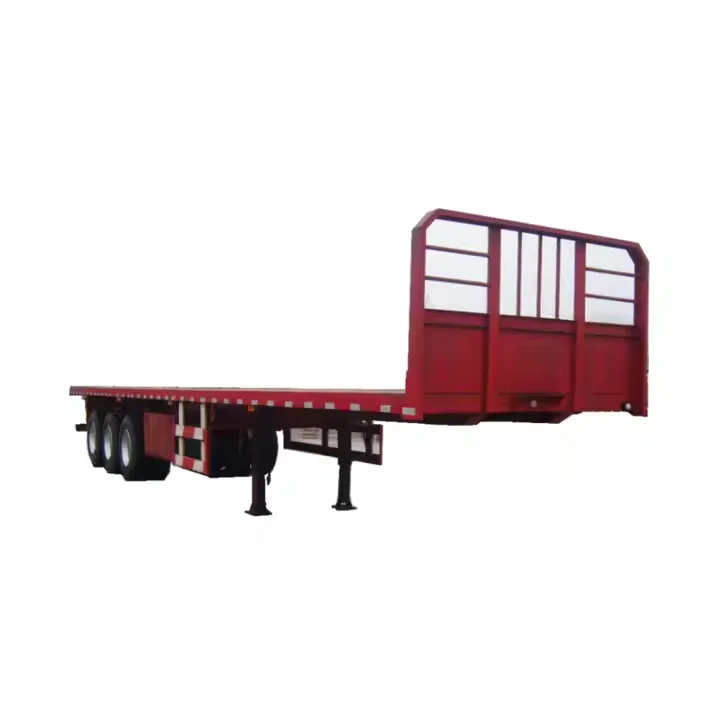 60ton 20ft низкая цена плоская кровать контейнер 40ft планшетный полуприцеп грузовик