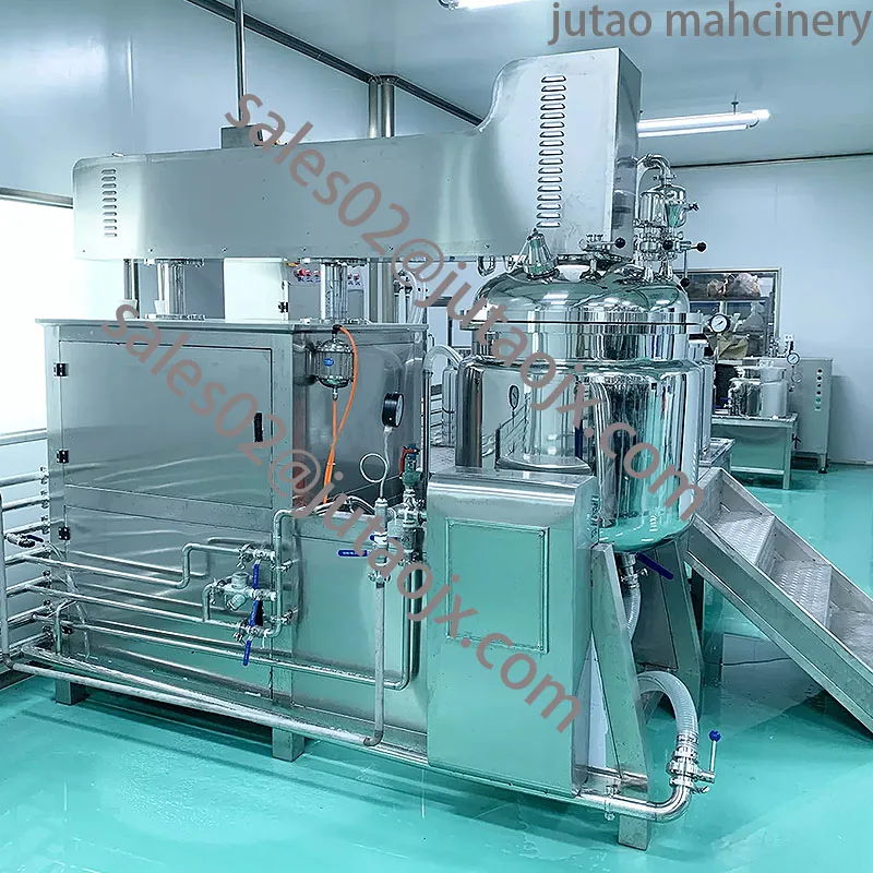 Прямая продажа с завода, гидравлический подъемный вакуумный эмульгирующий Миксер для изготовления косметических кремов