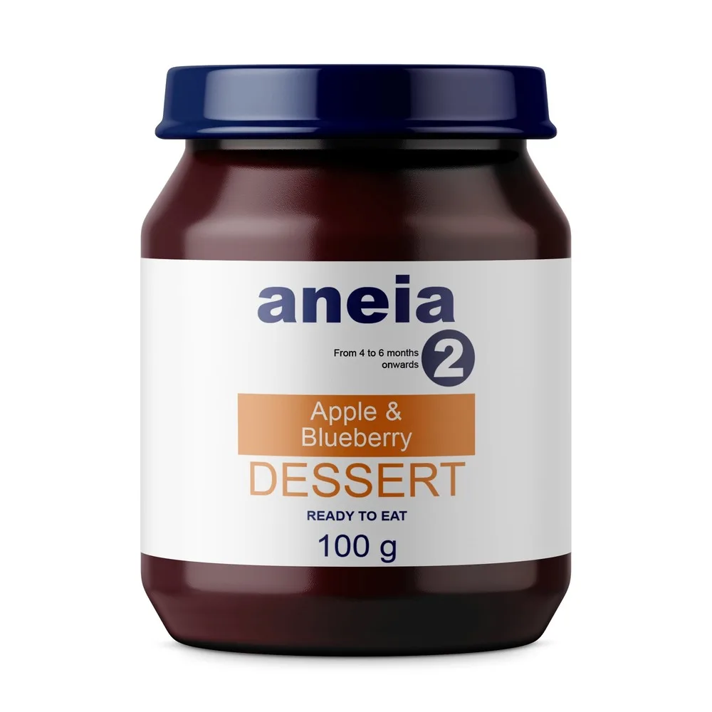 Aneia Baby Puree Food Strawberry Kiwi Dessert Ready To Eat RTE Jar Pouch Snack Meal Custom Logo Packaging OEM OBM Private Label
