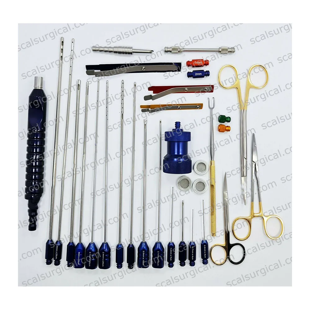 Three Port Harvester Toomey Handle Cannula Toomey Infiltration cannulas Set