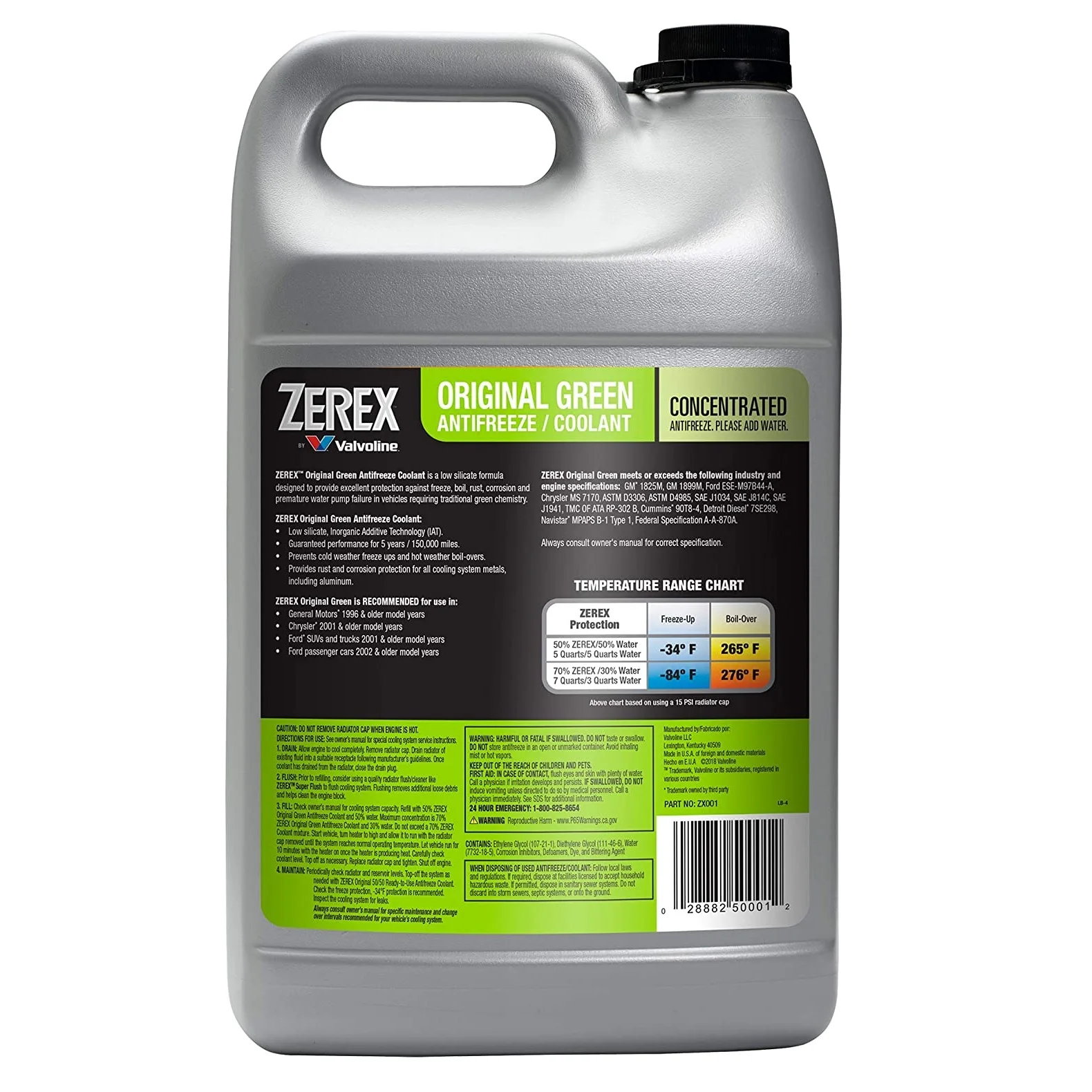 Eco Friendly Car Radiator Coolant, Zerex Antifreeze Coolant