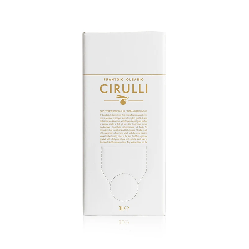 Finest Quality Italian Extra Virgin Olive Oil CIRULLI Cultivar Coratina Fast Delivery Bag in Box 3Liter for sale