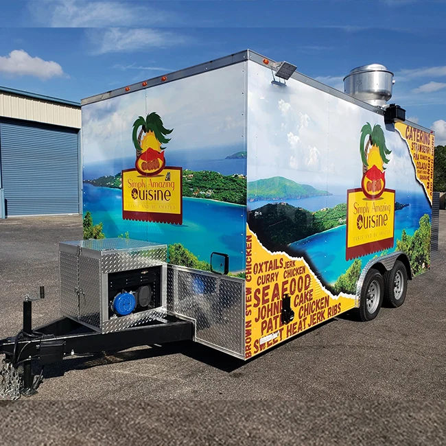 Henan Ud Hot Sale Black Food Van Malaysia Mobile Food Trailer Can Be Customized Food Truck