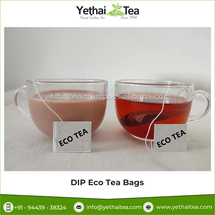 Bulk Stock Supplier Selling Best Grade 100% Natural & Fresh CTC Eco Black Blended DIP Tea Bags from India