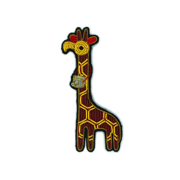 new fashion  hand embroidery bullion wire brooch HAND  fashion brooch custom made jacket patches Giraffe pin