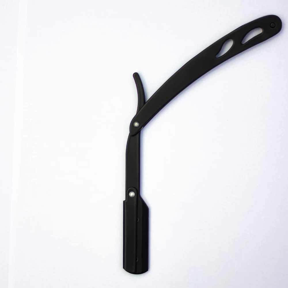 Wholesale steel handle beard barber straight metal shaving razor made by ZH INTERNATIONAL