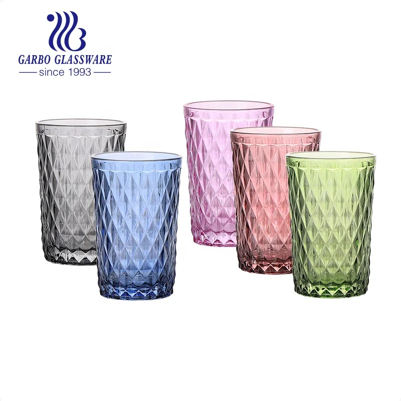 350ML Spray many color for choice red green grey purple water glass cup  wedding decoration juice glasses cup color water cup