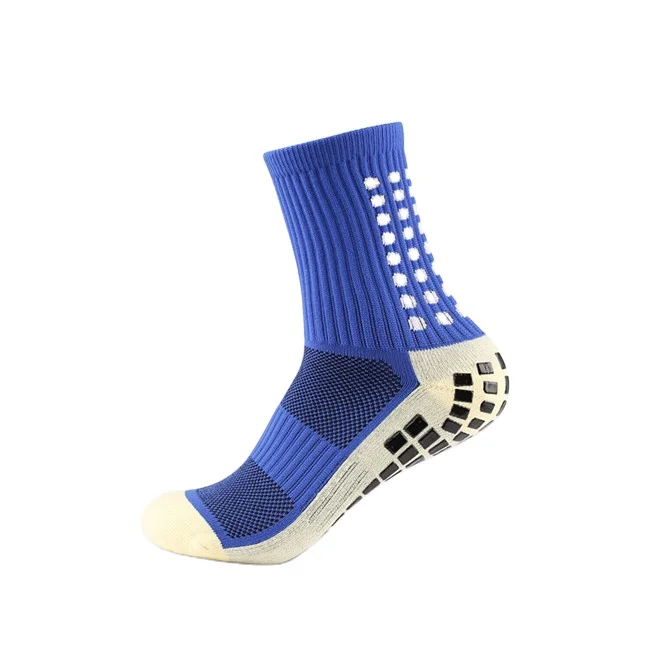 Custom 100% Cotton whole custom grip socks football socks, Non Slip Grip Pads sports grip soccer socks men