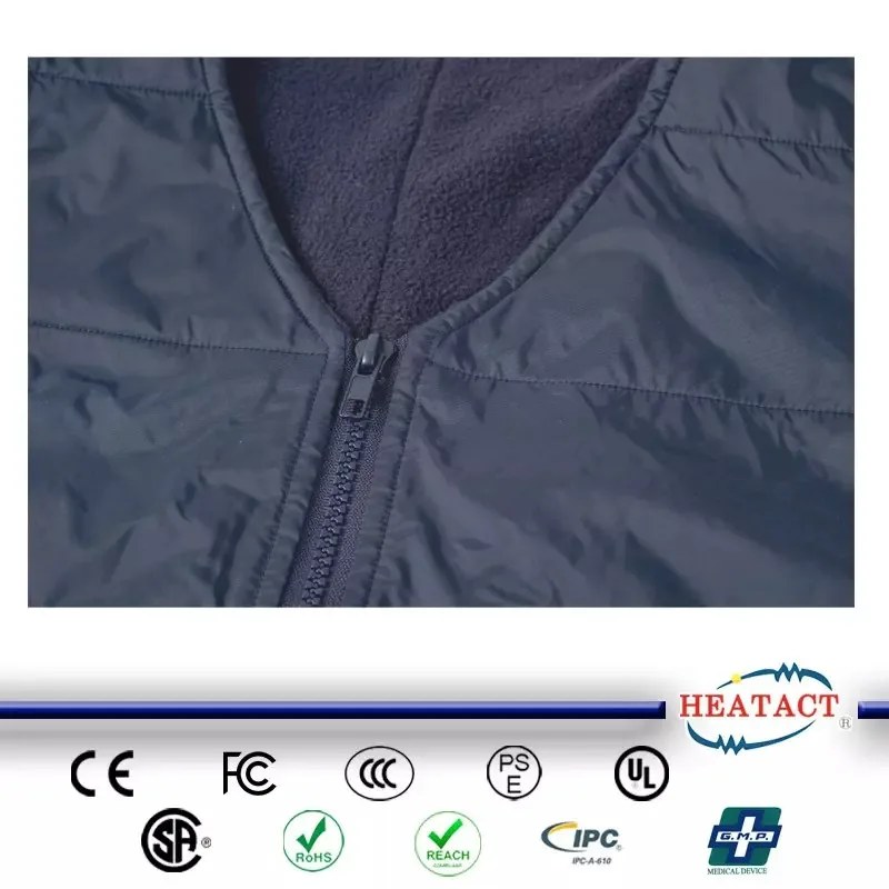 Lightweight Windproof Zipper Heated Vest For Winter