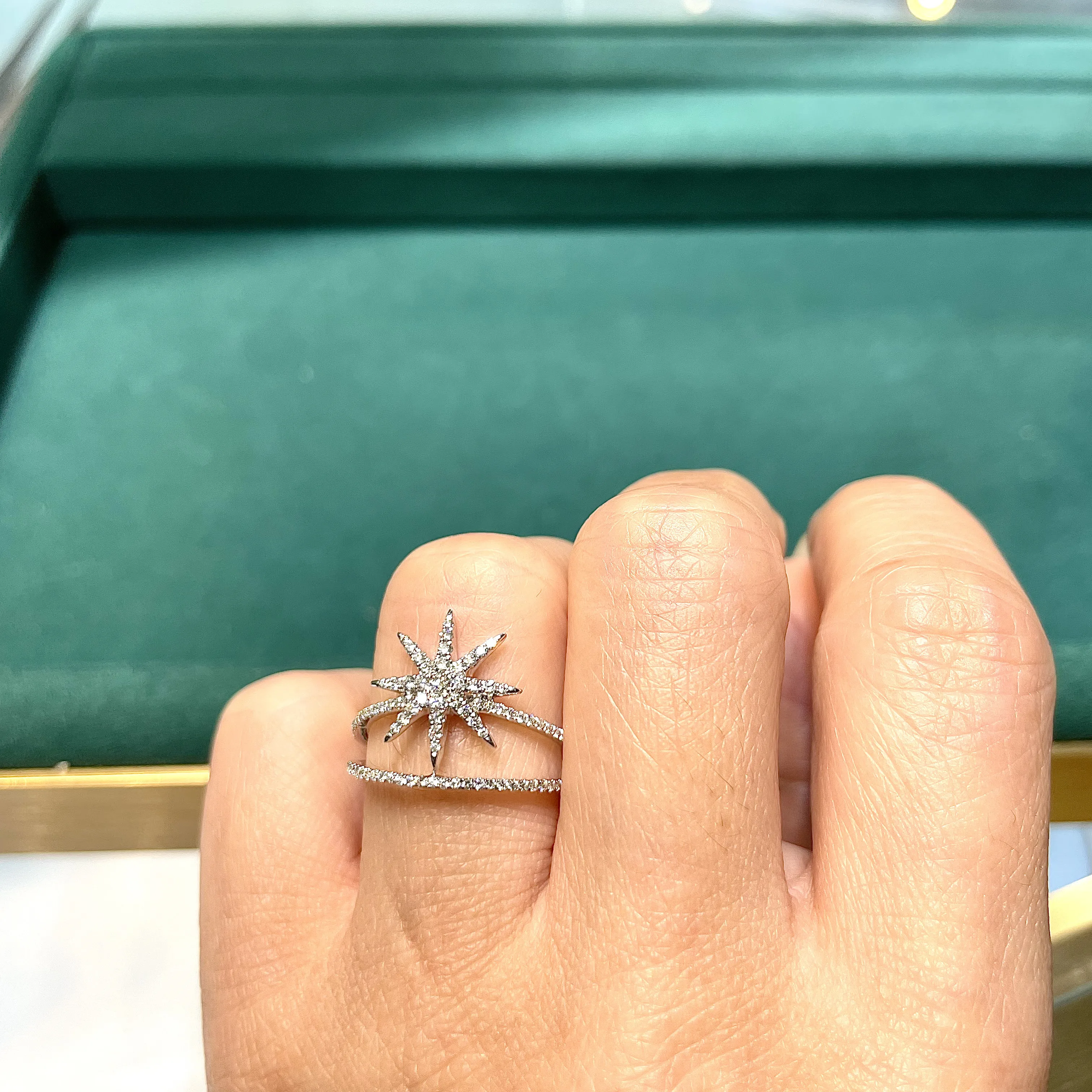 OEM женские ювелирные изделия 925 стерлингового серебра 10K 14K 18k золото 750 белое кольцо с бриллиантом