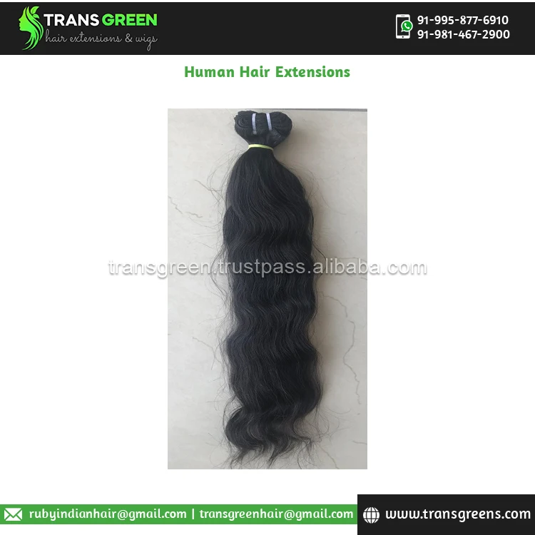 Huge Sale of Excellent Quality Raw Unprocessed Temple 20' Wavy Bundles Remy Human Hair Extensions for Bulk Purchasers