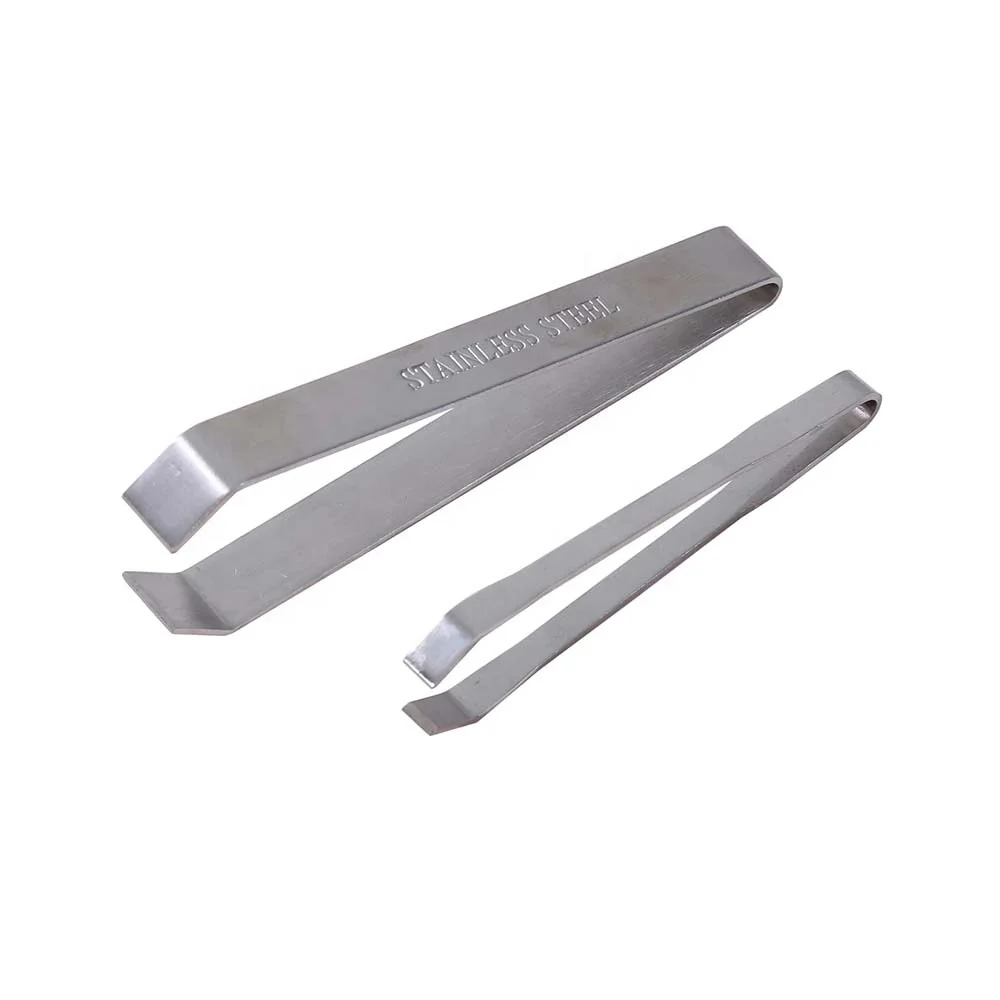 Stainless Steel Fish Bone Tweezer Food Clips Food Tongs Hair Removal Tool Angled Ham Tweezers Kitchen Plier Seafood Tool