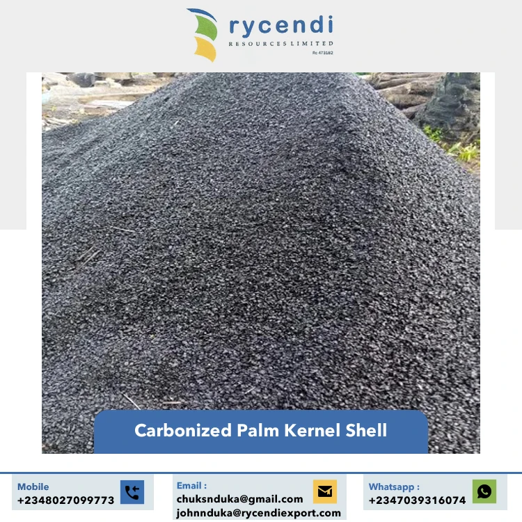 Nigeria Origin Exporter of Premium Quality Bulk Supply Black Carbonized Palm Kernel Shell at Reasonable Price