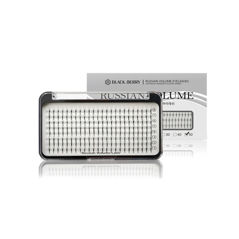 private label BLACK BERRY Russian volume self eyelash extension kit volume eyelash extension 3D 5D MIX made in korea