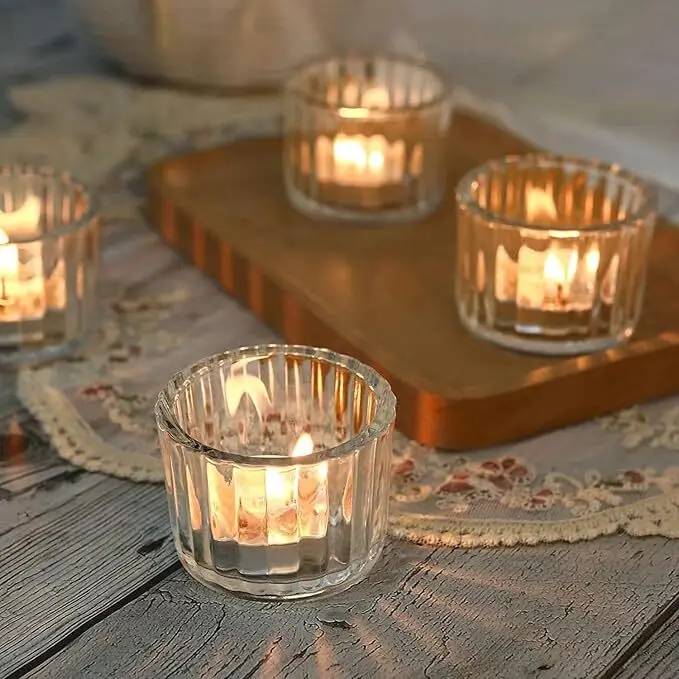 Custom Glass Candle Jars 2024 New candle cups clear High Borosilicate Glass Candle Jar