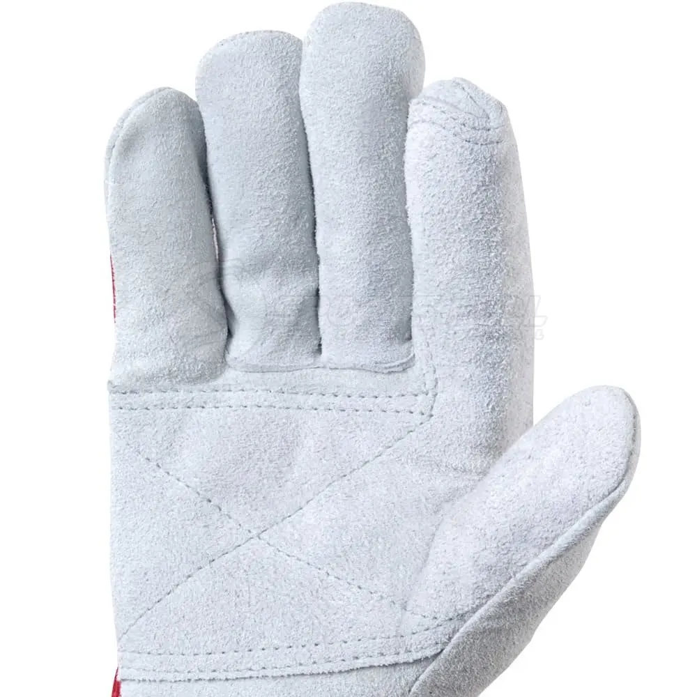 Best Quality Impact Protective Safety Gloves  Cowhide Split Leather Patch Palm Safety Gloves For Safety