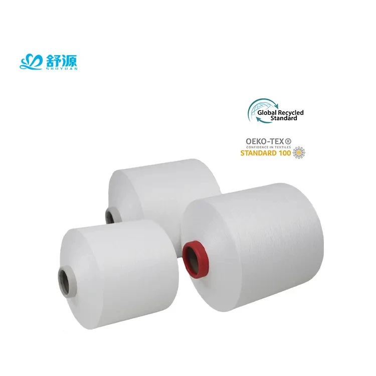 Custom Design Shuyuan Polyester Cotton Blend Yarn Knitted 40s/1 White Acrylic Blend Yarn For Sewing