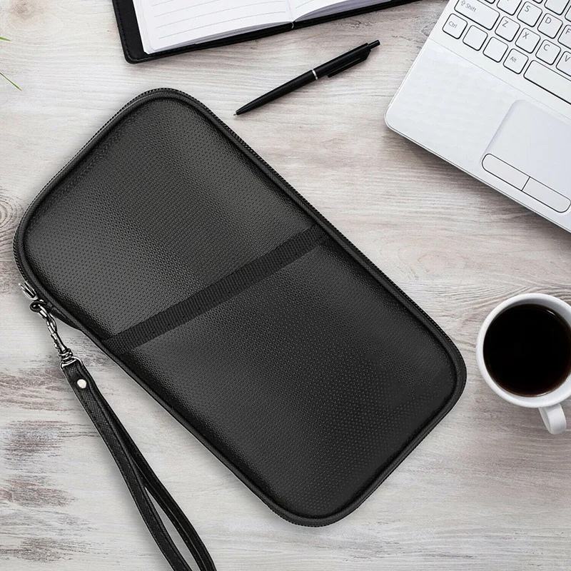 Fireproof Bag Storage Passport Document Waterproof Explosion-proof Travel Card Banknote Shielding Fireproof Wallet Bag
