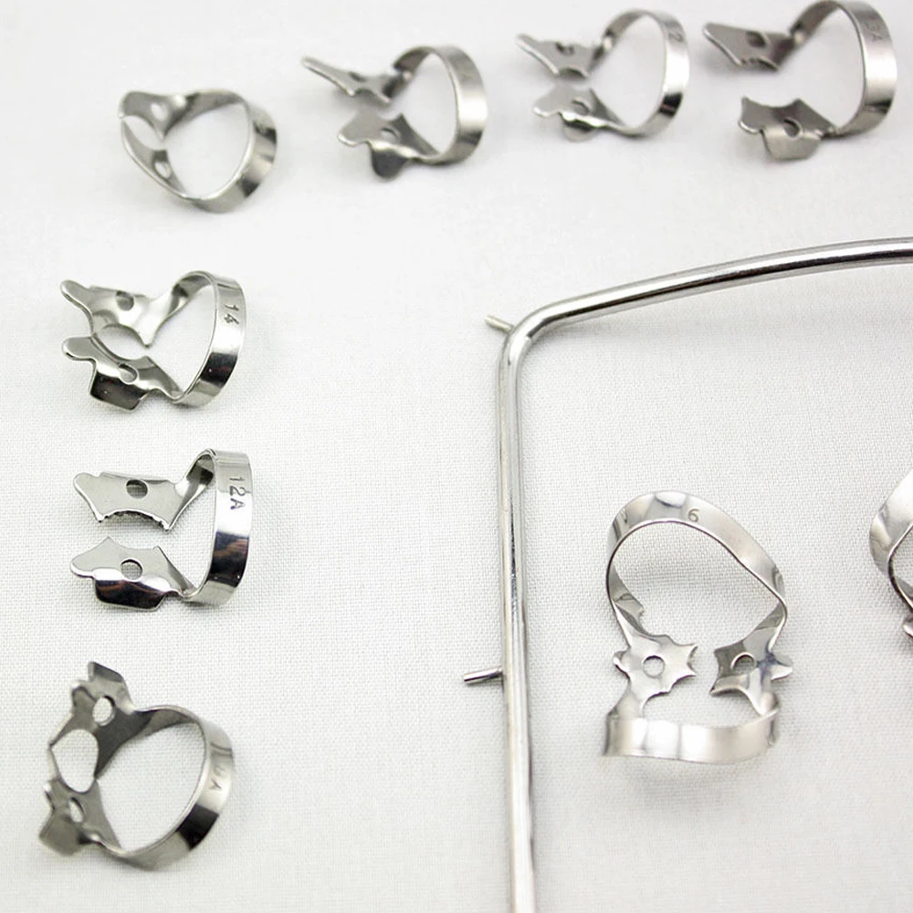 Best Selling Rubber Dam Kit Top Quality Stainless Steel Rubber Dam Clamp Forceps Dental Instruments