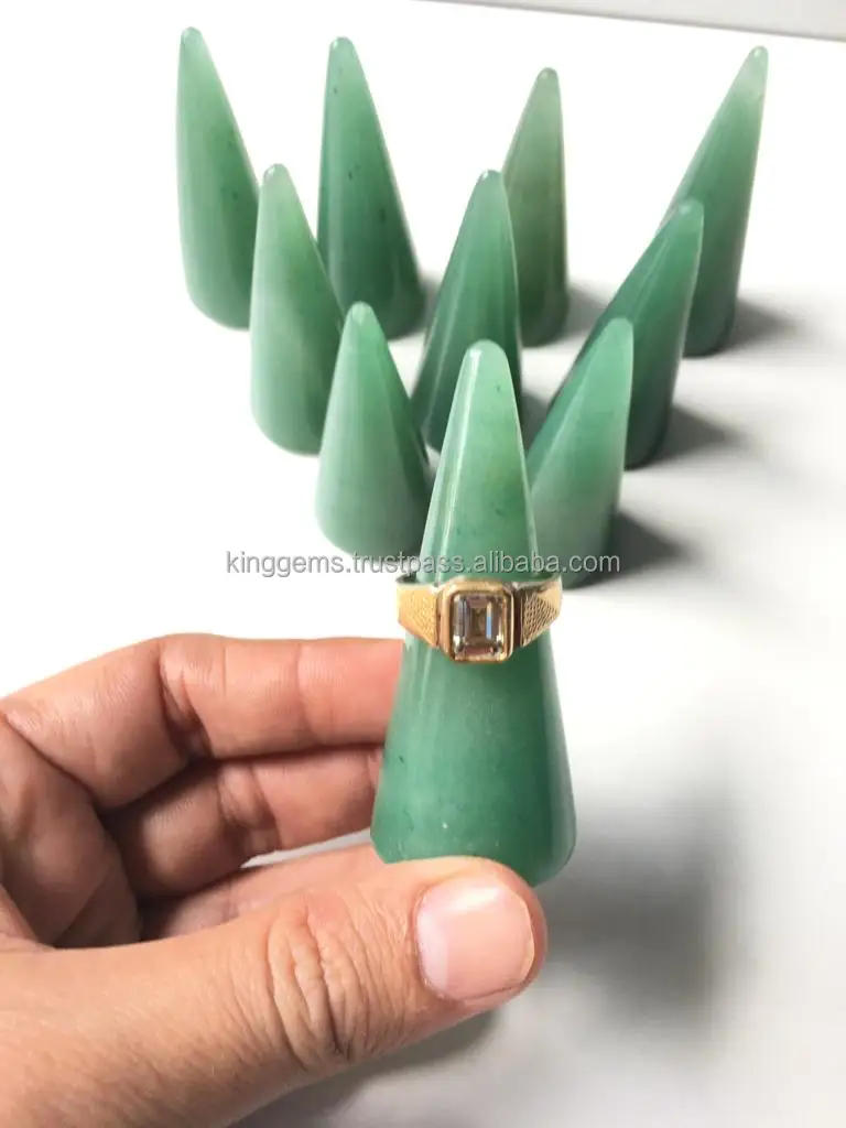 Оптовая продажа Лидер продаж на amazon кольцо с зеленым авантюрином держатель для медитации лечения и домашнего декора товары от kinggems