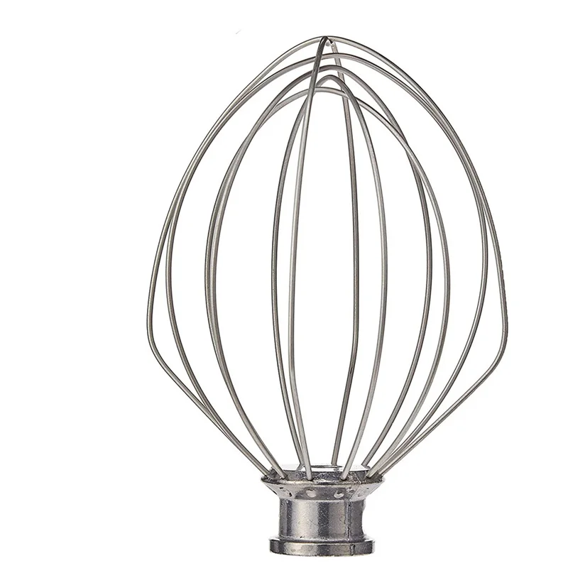 Stainless Steel Mixer Egg Cream Stirrer Head K5AWW Suitable for 4.5Qt.Kitchenaid Noodle Mixer