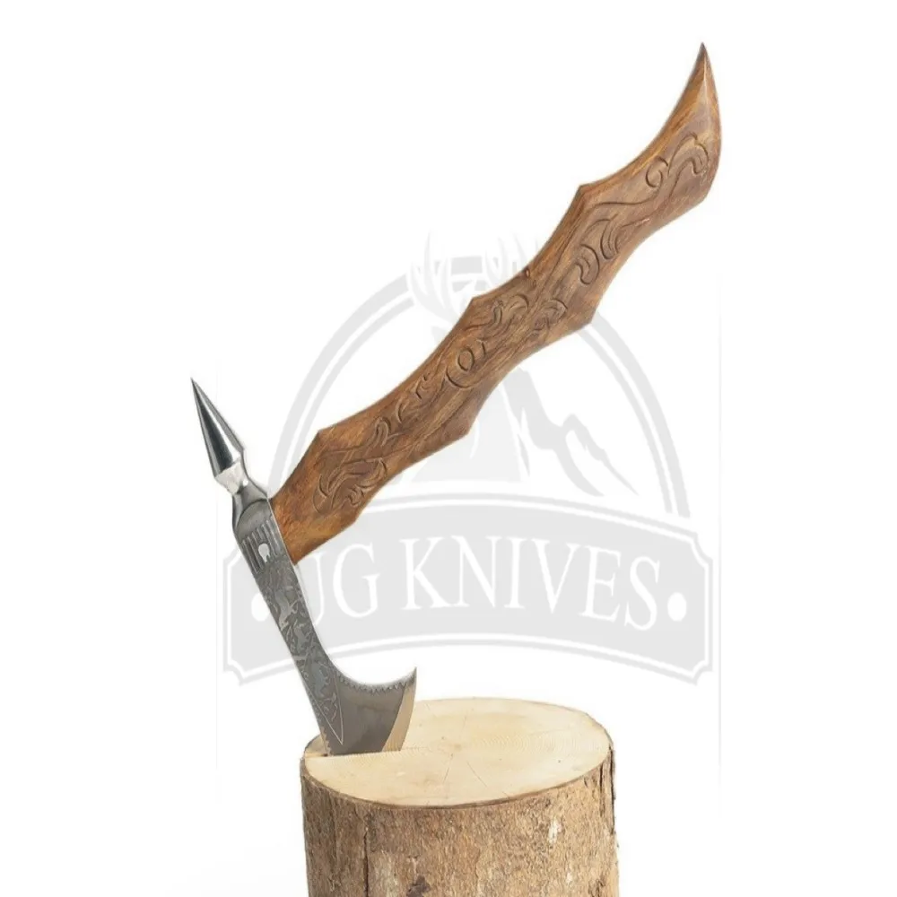 OEM 2022 Latest Model Wholesale Custom Hand Forged Hot Quality Stainless Steel Etching Tomahawk Viking Axe