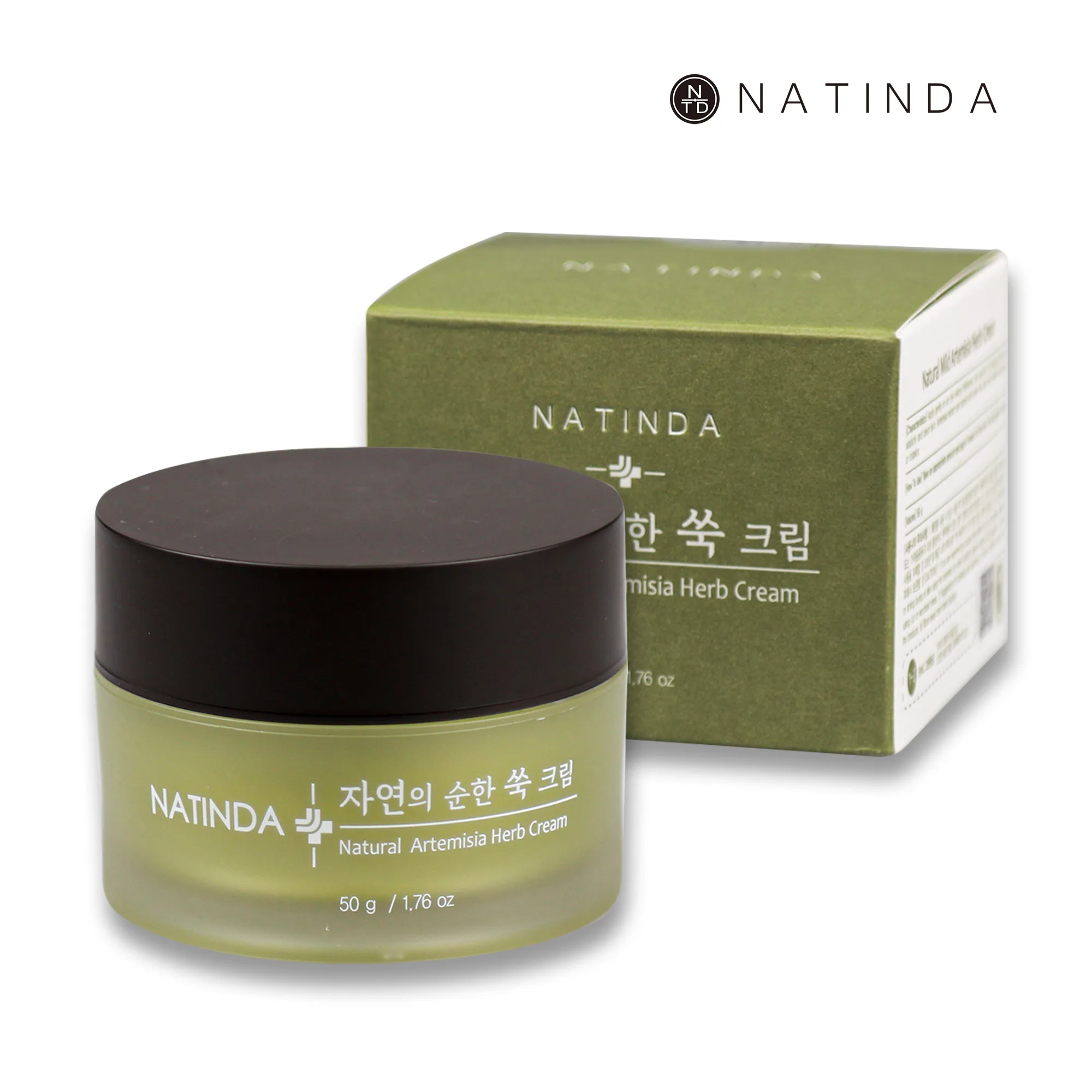 Natinda Anti-aging and Soothing Face Cream Nature Full Mild Artemisia Cream for Dry Skin Korean Skin Care Products