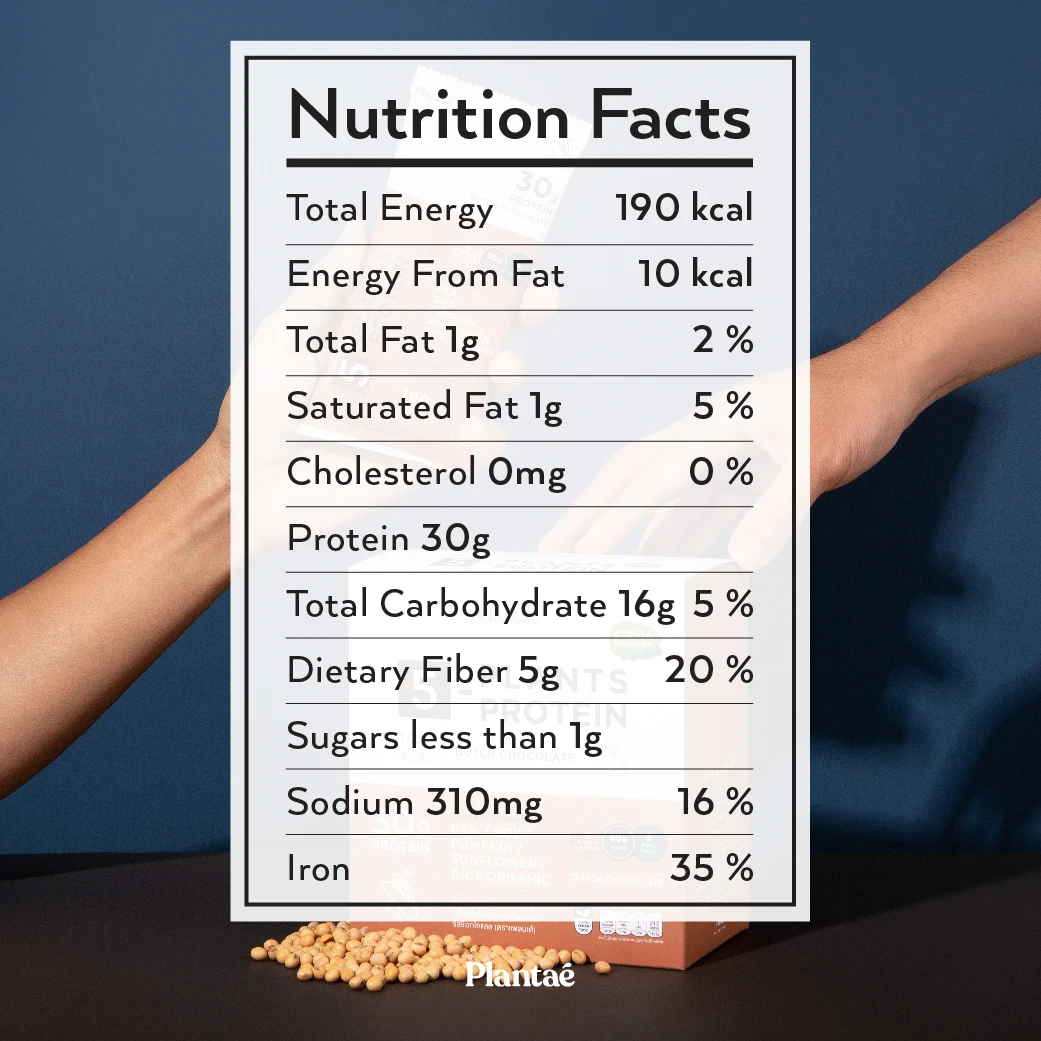 Рекомендуемый высококачественный растительный белок 30 г (коробка), голландский шоколад со вкусом из Таиланда