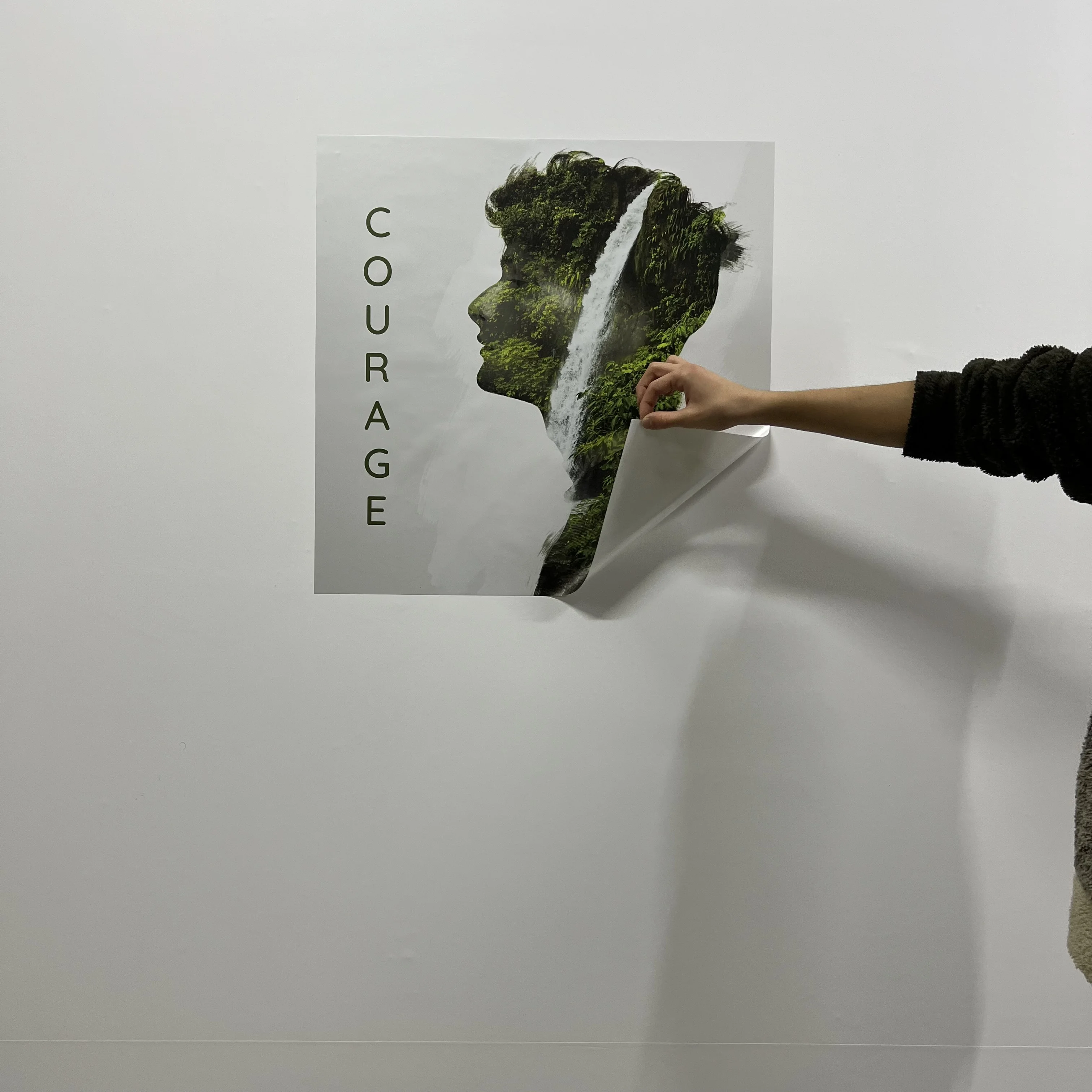 Courage Motivation Table Static Picture Table Reusable Durable Polystyrene Material Holds The Surface With Static Electricity