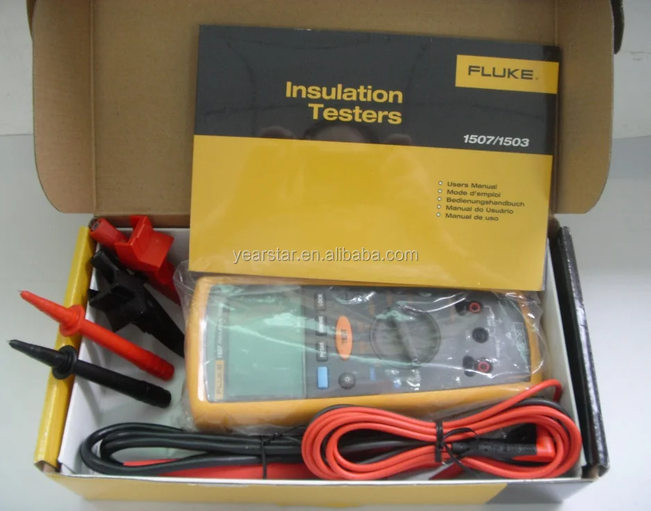 Save battery power with auto power off measurements easily large backlit display Fluke 1507 Insulation Resistance Tester